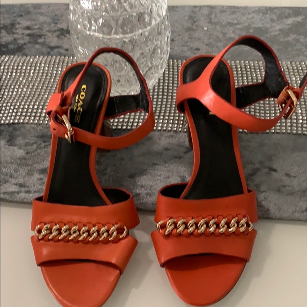 Coach Phoebe low block heel sandal